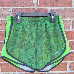 Nike Women’s Neon Green Geometric Athletic Shorts